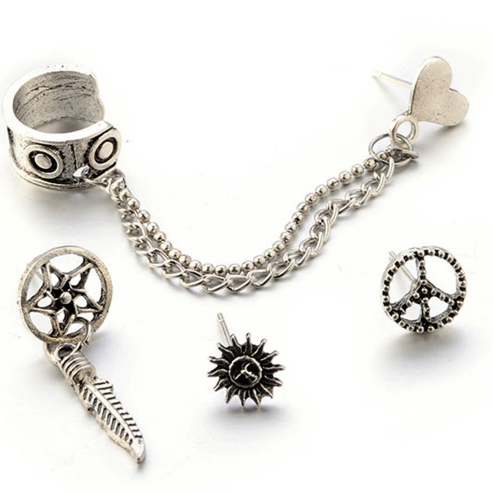 Ear Cuff & Stud Earring Set - Picture 4 of 4